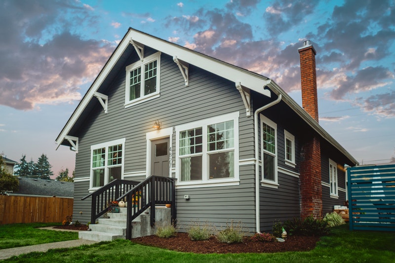 Grey house in the midwest