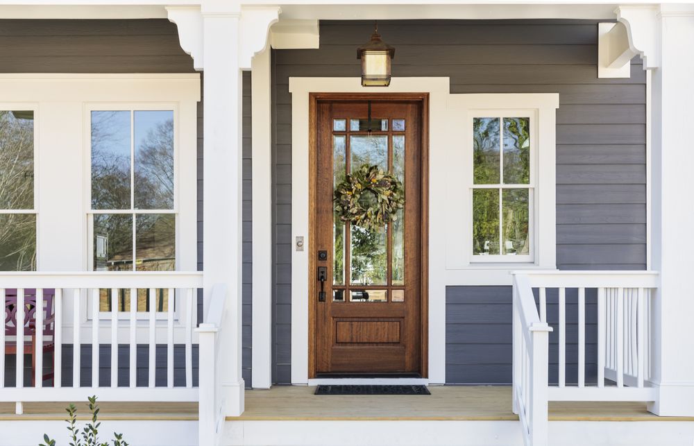 exterior door with natural light