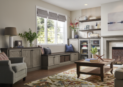 Yorktowne cabinets grey living room