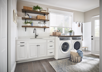 Yorktowne-white-laundry-room-cabinets